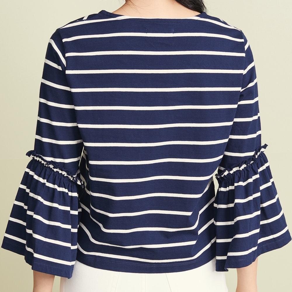 Madewell Striped Bell Sleeve Top - Picture 3 of 6